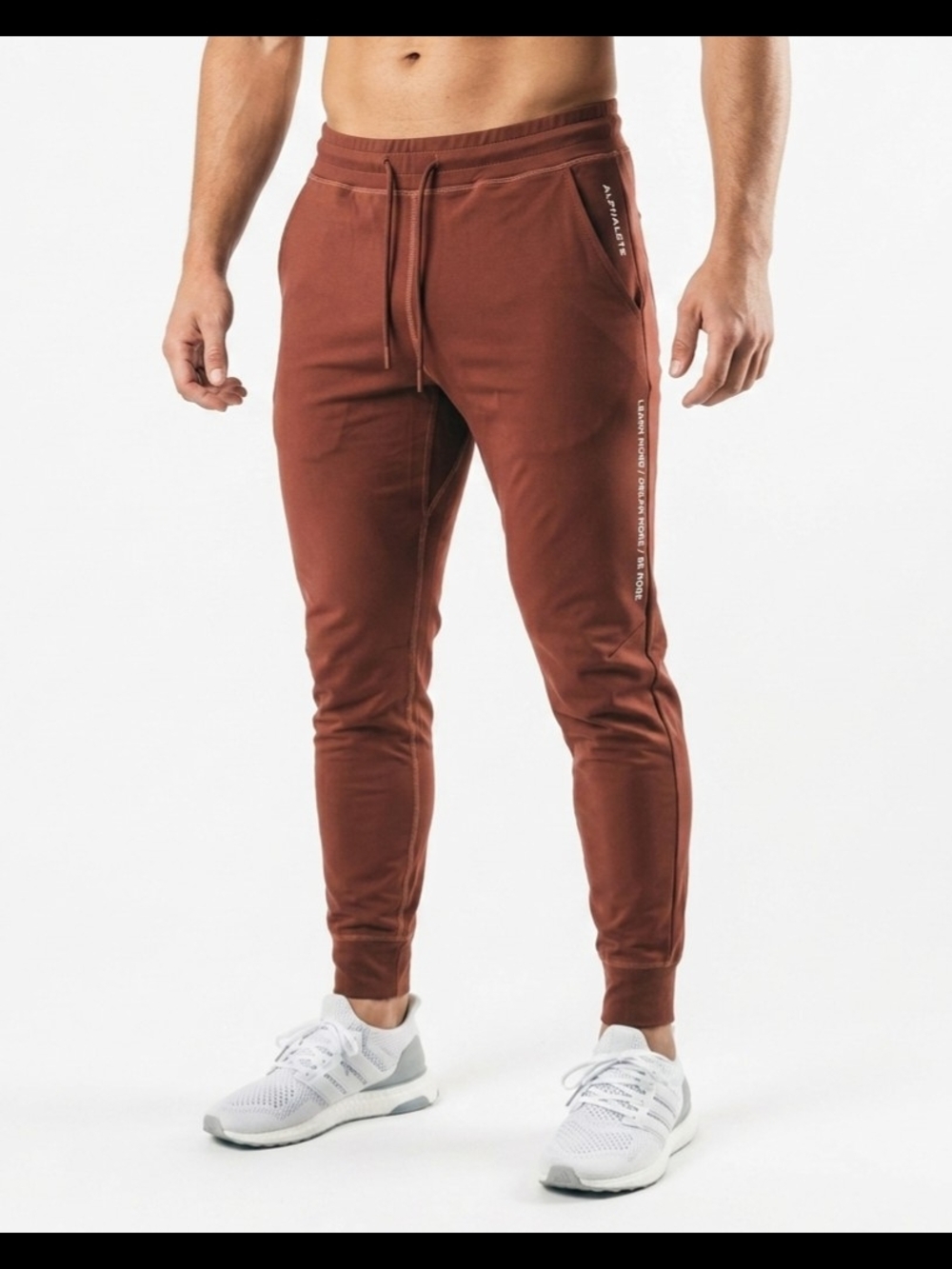 Alphalete Men's Joggers in Rust Brown